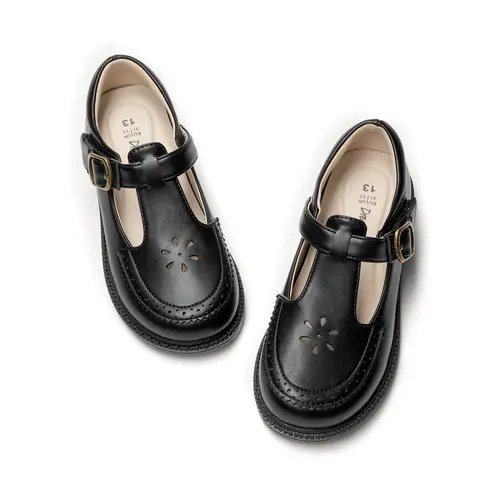 DREAM PAIRS Toddler Little Girl's Round Toe Mary Jane Dress Shoes - Dressy Flats Style with Arch Support, Toddler Self-Dress Design, Play Grip for School Uniform, All-Day Comfort