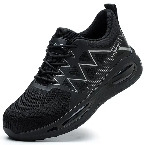 MELLOWMILES Men’s Closed Steel Toe Lace-Up Casual Work Footwear - All-Seasons, Slip-Resistant, Puncture-Resistant Safety Sports Shoes for Workers, Lightweight Breathable Walking Shoes for All-Day Comfort