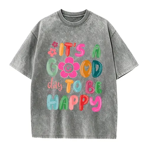 It's a Good Day To Be Happy T-Shirt, Retro Boho Hippie Shirt, Mental Health Shirt, Positive Inspiration Tee, Aesthetic Tee