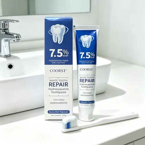 Hydroxyapatite Toothpaste for Adults, Sensitive-Safe Cream for Enamel Repair & Teeth Whitening, Fluoride-Free Formula for Plaque Removal & Gum Health, Refreshing Flavor, 4.23oz, Fragrance Free, Hypoallergenic, Repairing