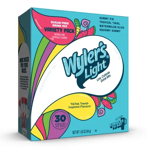 Wyler’s Light Sugar-Free Gummy Candy Variety Pack with 30-Count WaterTok Drink Mix Sticks & Drink Mix Packets