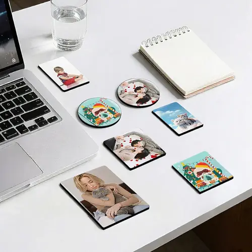 【DealsForYouDays】20-Pack Upgraded DIY Fridge Magnets Set with Adhesive Backing - 2"x2"x0.16" Square Magnetic Photo Frames, Custom Photocard Holders for Home Decor, Artwork Display on Wall, Metal Surfaces with Soft Mag Sheet Hold,sohochic