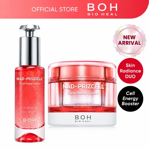 [NEW] BIOHEAL BOH NAD-PRIZCELL Cell Energy Booster DUO | NAD, Niacinamide & Glutathione Cream and Serum for Radiance, Firmness & Hydration, Korean Skincare