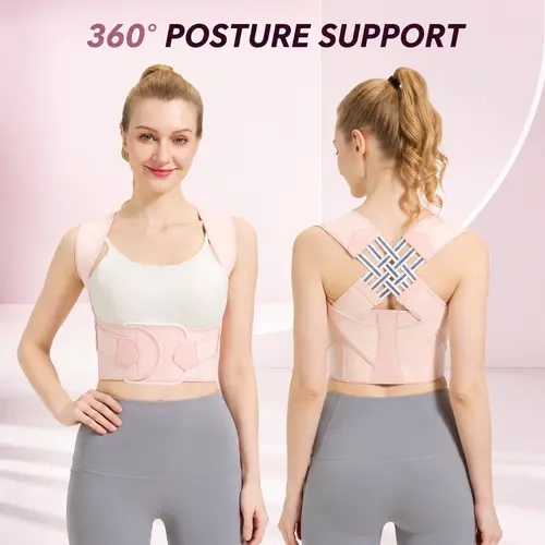 Adjustable Shoulder Support Strap - Posture Aid for Back and Shoulders, Comfortable Fitness Belt for Men and Women
