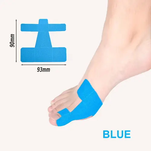 60/120 PCS Unisex Pre-Cut Bunion Corrector Kinesiology Tape - Elastic Wrap, Breathable Sports Tape, Hypoallergenic Latex-Free, Waterproof Adhesive, Effective Toe Support Strips for Hallux Valgus Correction, One Size,sohochic
