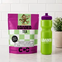 Electric Jungle 12 pack Loaded Tea Bundle | Mixed Flavors | Hydration Caffeinated Flavored Beverage Mix Packets | One the go | FREE water bottle for the 1st 1000 people