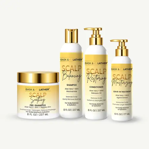 Scalp Therapy System | Supports Scalp Balance & Hydration Restores Moisture & Manageability Helps Reduce Breakage Encourages a Healthier Scalp Environment Supports Stronger, Healthier Hair Complete 4-Step Wash Day Routine