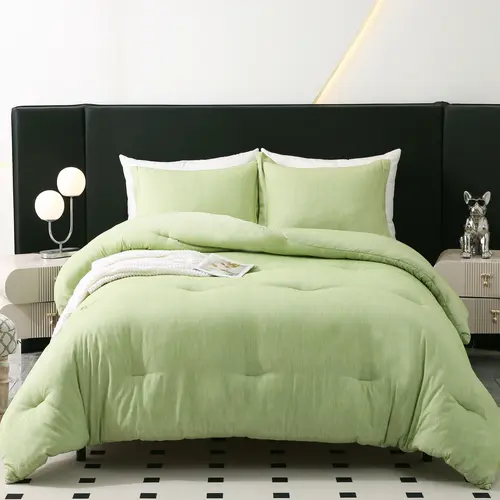 【Sohochic】DOWNCOOL Cationic 3 Pieces Comforter Set, 3pcs Bedding Comforter Sets, All Season King Bedding Set, Cationic Dyed Bed Set with 1 Comforter & Pillow Shams, bed in bag, comfy bedding, Cozy Bedding Set, All Seasons, Envelope,#sohochic,#blackfriday