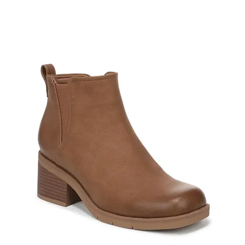 Dr. Scholl's Women's Joplin Low Fashion Boot, Casual Minimalist Design, Comfortable Heels, Block Heel, Leather & Faux Leather Construction