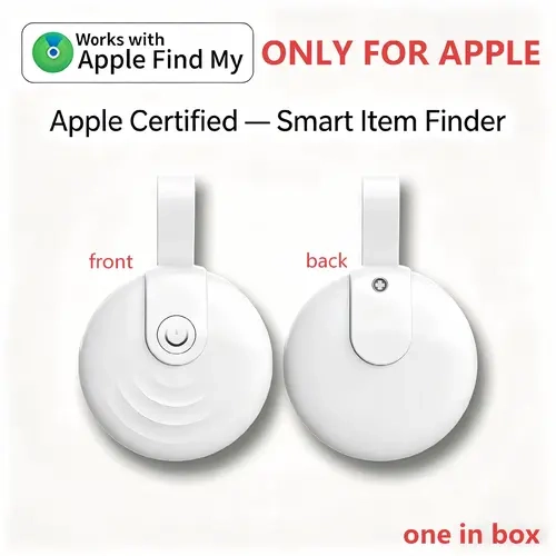 Compact Portable Anti-Lost Wireless Bluetooth Tracker Device, Keychain with iOS Find My App Compatibility, Waterproof Anti-Loss Tool for Keys, Luggage - Portable Size Ideal for Daily Routine, Keychain Tracker