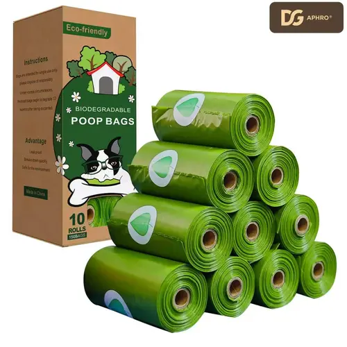 DGAPHRO Biodegradable Dog Poop Bags - Extra Thick, Leak-Proof & Lavender Scented | Eco-Friendly Pet Waste Bags for All Dog Breeds, Easy Tear Perforation (10 Rolls, 150 Count)
