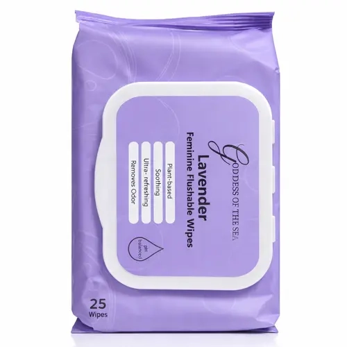 Lavender Feminine Flushable Wipes
