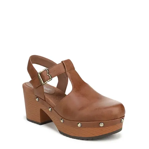 Dr. Scholl's Women's Classic Day Mary Jane Flat, Women's Mary Jane Footwear with Round Toe, Fabric Upper, Faux Wood Sole, Lightweight Design