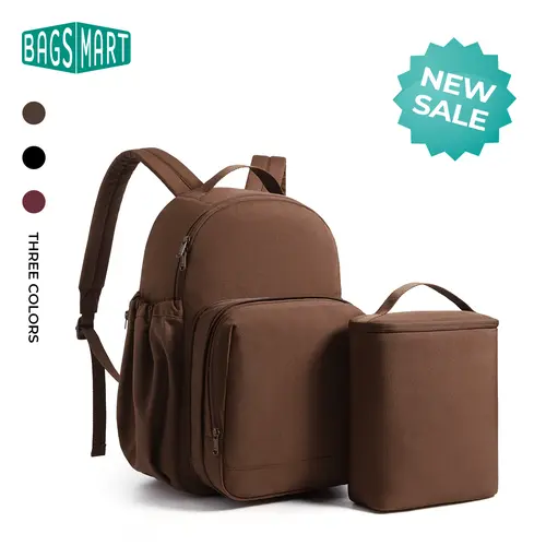 【NEW IN】BAGSMART Commuter Backpack With Detachable Insulated Lunch Pouch Set, 32L Large Capacity 15.6" Laptop Backpack, Water Repellent Lightweight Work Bag For Women Men Daily Commute Travel