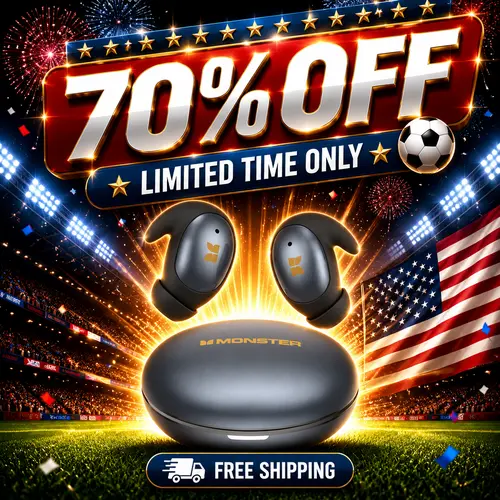 Monster Bluetooth 6.0 Wireless In-Ear Headset, Bluetooth Headphones with Passive Iso, Side Sleeper Sleep Aid, Flat-Head Invisible Comfort Fit, 165H Playtime, Fast Charging, Travel-Suitable for Music/Podcasts -TikTokShopBackToSchool