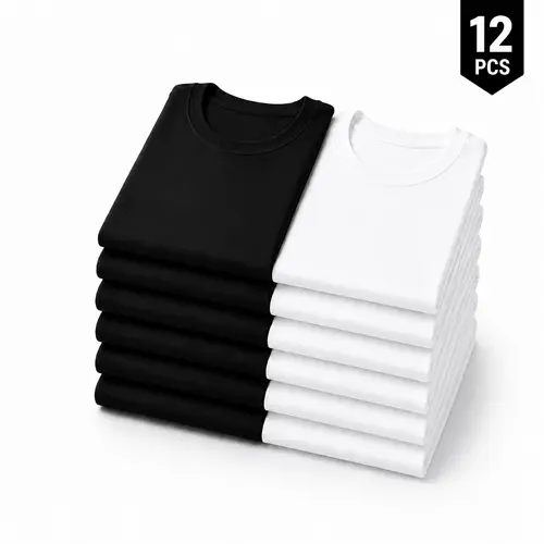 12-Pack$39.99 ;6-Pack$29.99 Great Value Stock Up Men's 180 GSM Crew Neck Short-Sleeve T-Shirts - Black, White Color Options t shirts for men clothing fashion plain style t shirt packs for men 12pack t shirts for men summer shirts,back to school,sohochic