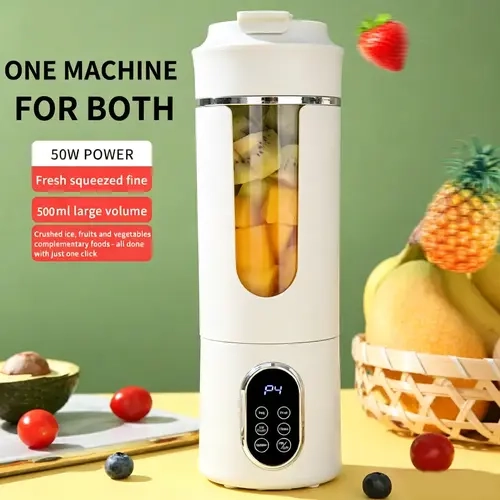Compact Size Handheld Fruit Mixer, Light Carry Portable Juice Mixing Cup for Daily Fruit Drinks