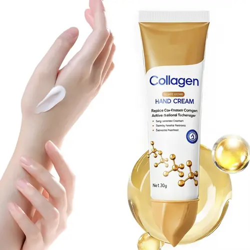 Collagen Anti-Wrinkle Crema Hand Lotion for Adults, Daily Hydrating Care to Repair Cracked Heels & Dry Hands, Nourishing Softening Formula to Prevent Drying & Cracking