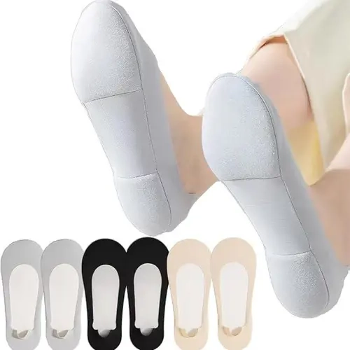 3/6 Pairs Women's No-Show Cotton Socks – Non-Slip, Low-Cut Liners for Flats & Sneakers, Breathable Invisible Socks for Spring & Summer,sohochic