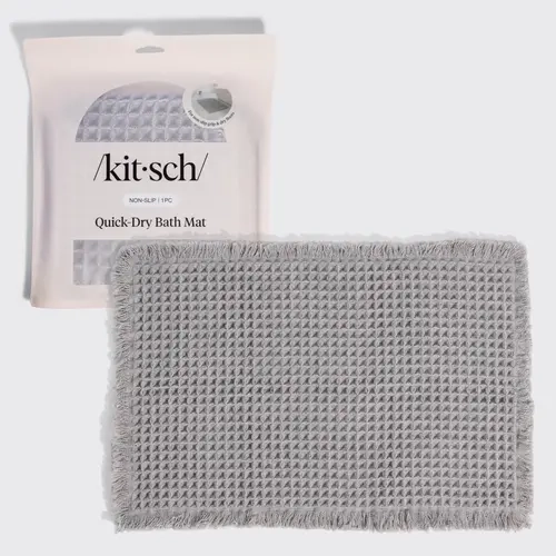 Gray Quick-Dry Bath Mat