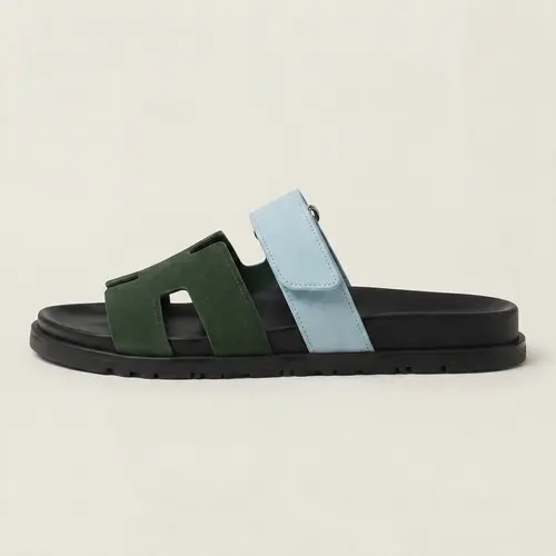 ReneChristine Women's Summer Platform Sandals/Slides – Stylish and trendy; available in various colors including bright yellow, blue-green, and pink; features adjustable Velcro straps for easy on/off.,sohochic