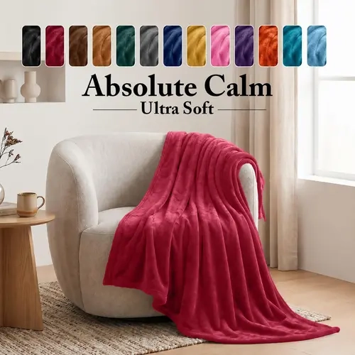 Imperial Homeware Cozy Fleece Throw Blanket – Soft Lightweight Blanket for Couch, Sofa, Bed & Travel – Available in Throw, Twin, Queen & King Sizes