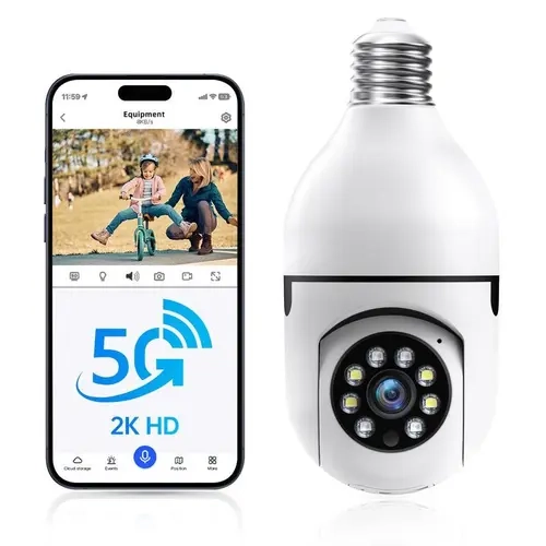 Wireless Bulb Security Camera, 1080P HD WiFi Wireless Surveillance Camera, Motion Detection, Two-Way Audio – Easy-to-Install WiFi Home Security Camera, Indoor Wifi Camera, Security Camera System