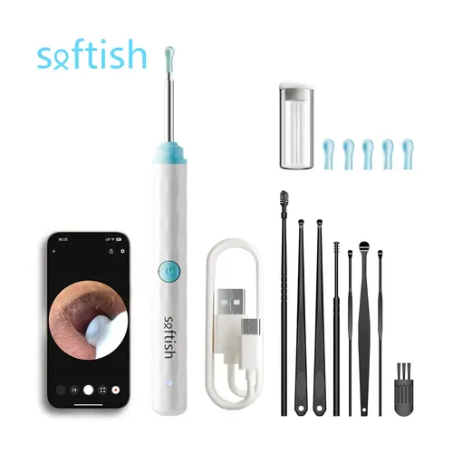 Ear Wax Removal Tool with Camera - Portable Type-C Rechargeable Earpick, Waterproof Endoscope with HD Camera, 360° Wide Angle, Compatible with iPhone & Android- Perfect for Birthday, Mothers Day Gifts, SummerWins, DealsForYouDays