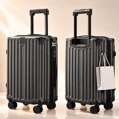 20-in Lightweight Rolling Carry On Luggage, Durable ABS Hard Shell Luggage Bag with 4 360-Rotation Wheels, Combination Lock, Side Hook, Aluminum Corner Guards, Cross Packing Straps for Business, Everyday Travel & Travel Style, Lightweight Rolling Luggage,