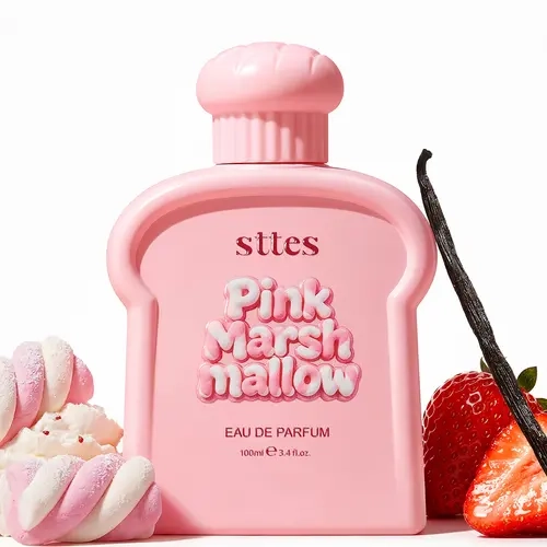 Sttes Marshmallow Eau de Parfum (EDP) - Long-Lasting Gourmand Fragrance for Adults, Dessert Scent with Sweet Marshmallow, Strawberry, Whipped Cream, Sugar, Coconut Vanilla & Creamy Vanilla Notes, 100ml/3.4 Fl Oz Gift,sohochic