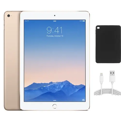 Refurbished Apple iPad Air 2 16GB Gold A1566 (WiFi) Good Condition with Case, 1 Year Warranty
