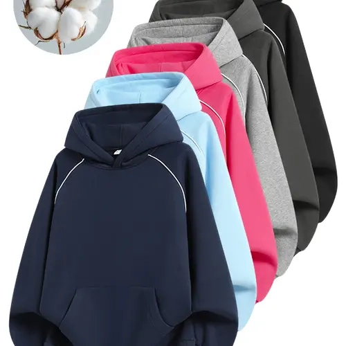 Men’s cotton blend hooded pullover sweatshirt, long sleeves, regular fit, soft, breathable, durable, comfortable for everyday wear, machine washable, casual outdoor urban streetwear with a soccer vibe.