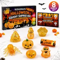 KIDGENIUS 8-Pack Sensory Fidget Toys, Glitter Surprise Box, Halloween Christmas Gift for Kids, Stress Relief Party Favors, Classroom Prizes & Stocking Stuffers