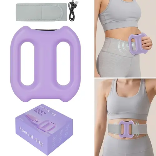 Cordless Unisex Portable Muscle Massager Belt - 5 Levels Adjustable Intensity & Speed, 15-Minute Auto Shut-Off, for Waist & Back Muscle Relief, Deep Relaxation, Ideal Gift for Parents,sohochic