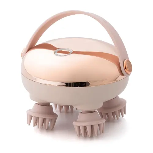Portable Electric Scalp Massager - Rechargeable, Waterproof Head Massager with 8 Removable Silicone Nodes for Deep Scalp Treatment, Relaxation (Beauty & Personal Care, Bath & Body Care Manual Massage Tools, Headmassagers)