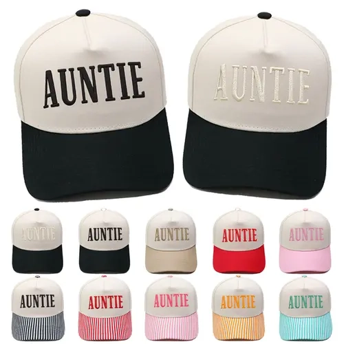 Viral "Auntie" Slogan Graphic Hat - Fashionable Adjustable All-Seasons Unisex Streetwear Sports & Outdoor Accessory, Hats for Women, One-Size Gift