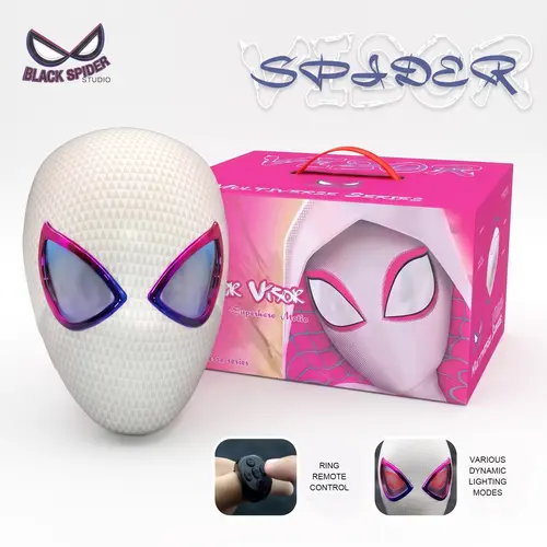 Marvel Cool Hero Mask Accessories - Remote Control, Skin-friendly, Red & Blue Lights, 26x19x11cm Plastic - Ideal for Cosplay, Halloween,sohochic