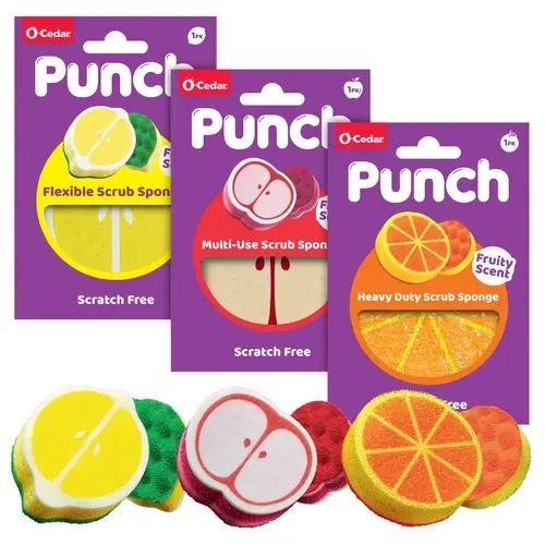 O-Cedar Punch Scrub Sponges