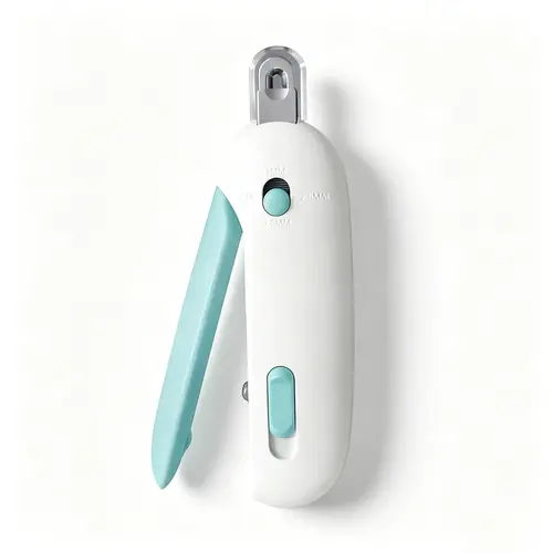 Portable Dual-Setting Pet Paw Trimmer & Nail Clipper, Compact Universal Fit Feline Grooming Implement for 1-3.5mm Cat Paws, Daily Household Pet Maintenance Supply