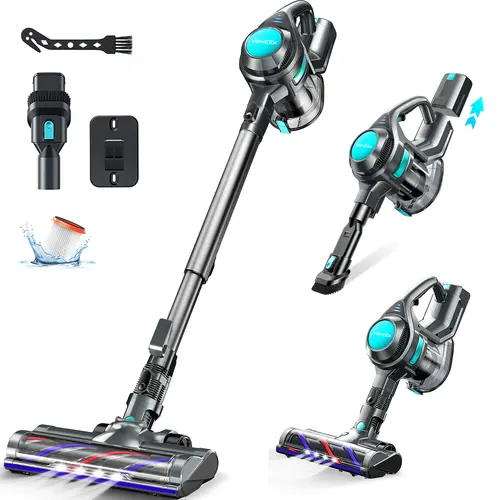 Voweek VC08 Cordless Stick Vacuum Cleaner, 23Kpa Suction Cordless Vacuum, 30 Min Runtime, LED Display, Touch Control, Lightweight for Pet Hair, Hardwood Floors