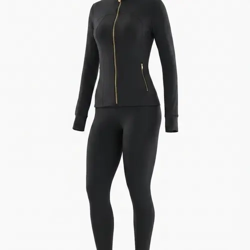 Uncia Active Women's All Seasons Stand-Collar Zip-Up Yoga Sport Jacket - Slim-Fit, Long-Sleeve, Thumb Holes, Zipper Pockets, Gymclothes - For Yoga, Workout, Back to School, Thumbhole Jacket, Back To School Clothes,back to school,back to school haul tiktok