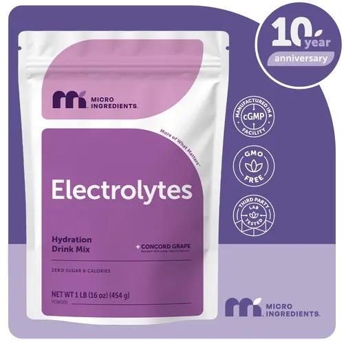 [Live Exclusive] Micro Ingredients Hydration Electrolytes Powder, 1lb (Grape Flavor)