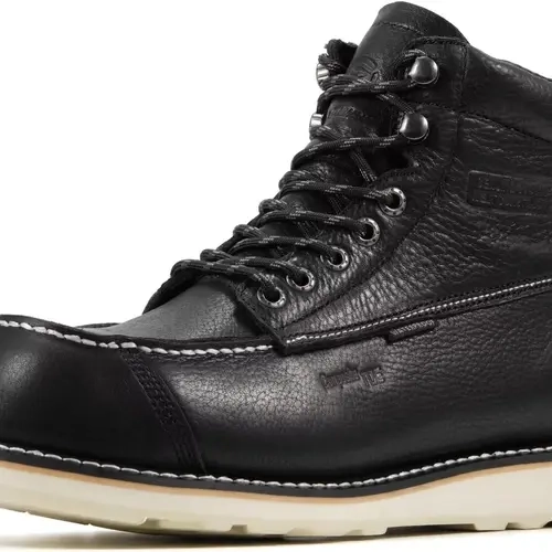 SUREWAY Mens 6" Heavy Duty Waterproof Work Boots - Composite Toe, EH Construction Industrial Safety Leather Boots, Lace Up Moc Toe, Oil/Slip Resistant Comfortable Outsole