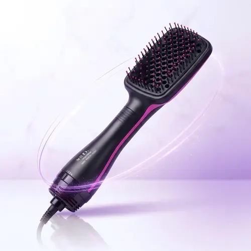 2-in-1 Professional Hair Dryer Brush, 1200W Powerful Ceramic Tourmaline, 3 Speed Settings, 1-Step Dryer & Styler