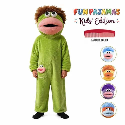 Kids Funny Character Wearable Blanket with Hood and Pocket, Soft Plush Cozy Cover for Home, Sleepovers, Parties, Halloween, Birthday Fun, Cozy Cartoon Blanket