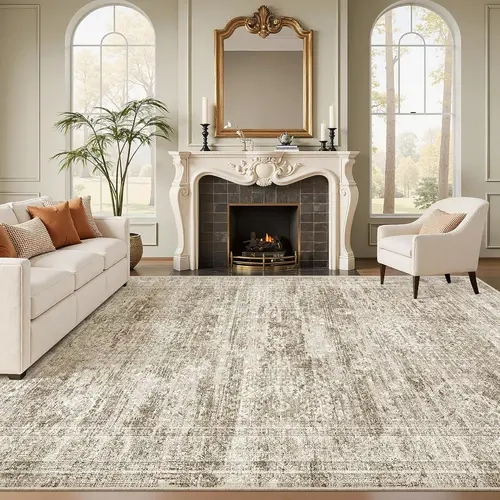 Art&Tuft Classic Vision Indoor Area Rug - Large, Soft, Non-Slip, Stain-Resistant, Machine Washable, Multiple Sizes, Rugs for Bedroom, Dorm Essentials, Home Decor
