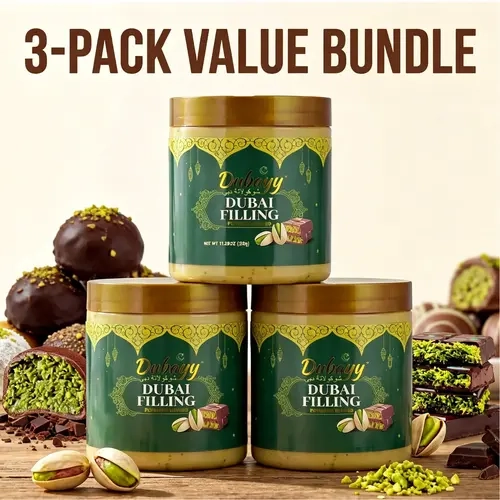 「3 x 11.29oz」  Upgraded Dubai Chocolate Jars - Dubai in a Jar, Gourmet Snack & Toast Topper, 30% Real Pistachio, Silky Texture, Crispy Kataifi, Chunky Cocoa Pieces, Quality Ingredients, Pistachio & Milk Chocolate Cream Blocks #sohochic