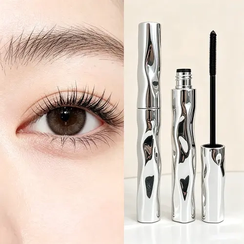 Black Waterproof Mascara - Fast-Drying, Humidity-Resistant Lash Tint, Separates Lashes for Full Volume, Length, Curve, Clean Outlines, Flawless Look, Longwear Daily Wear Makeup Cosmetic