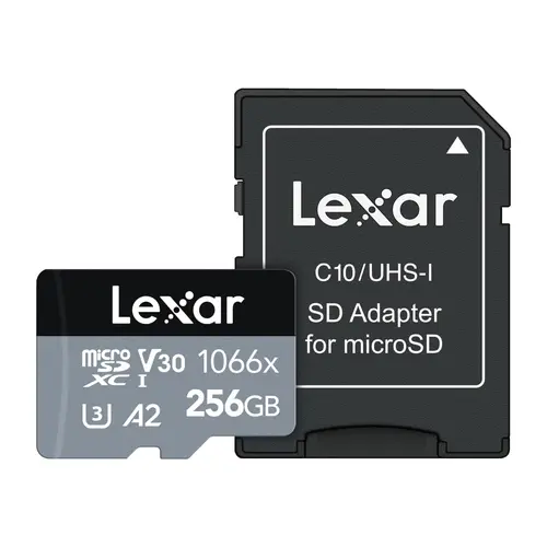 Lexar Professional 1066x 256GB UHS-I U3 A2 V30 Class microSDXC Card for Dashcam, Drone, Camera, Mobile & Compact Device Recording,sohochic