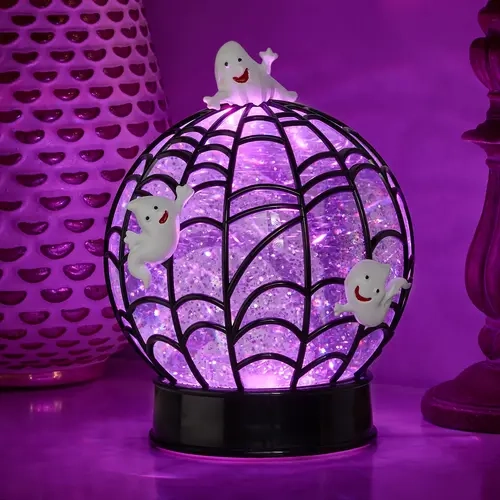 7" Illuminated Halloween Glitter Sphere by Valerie